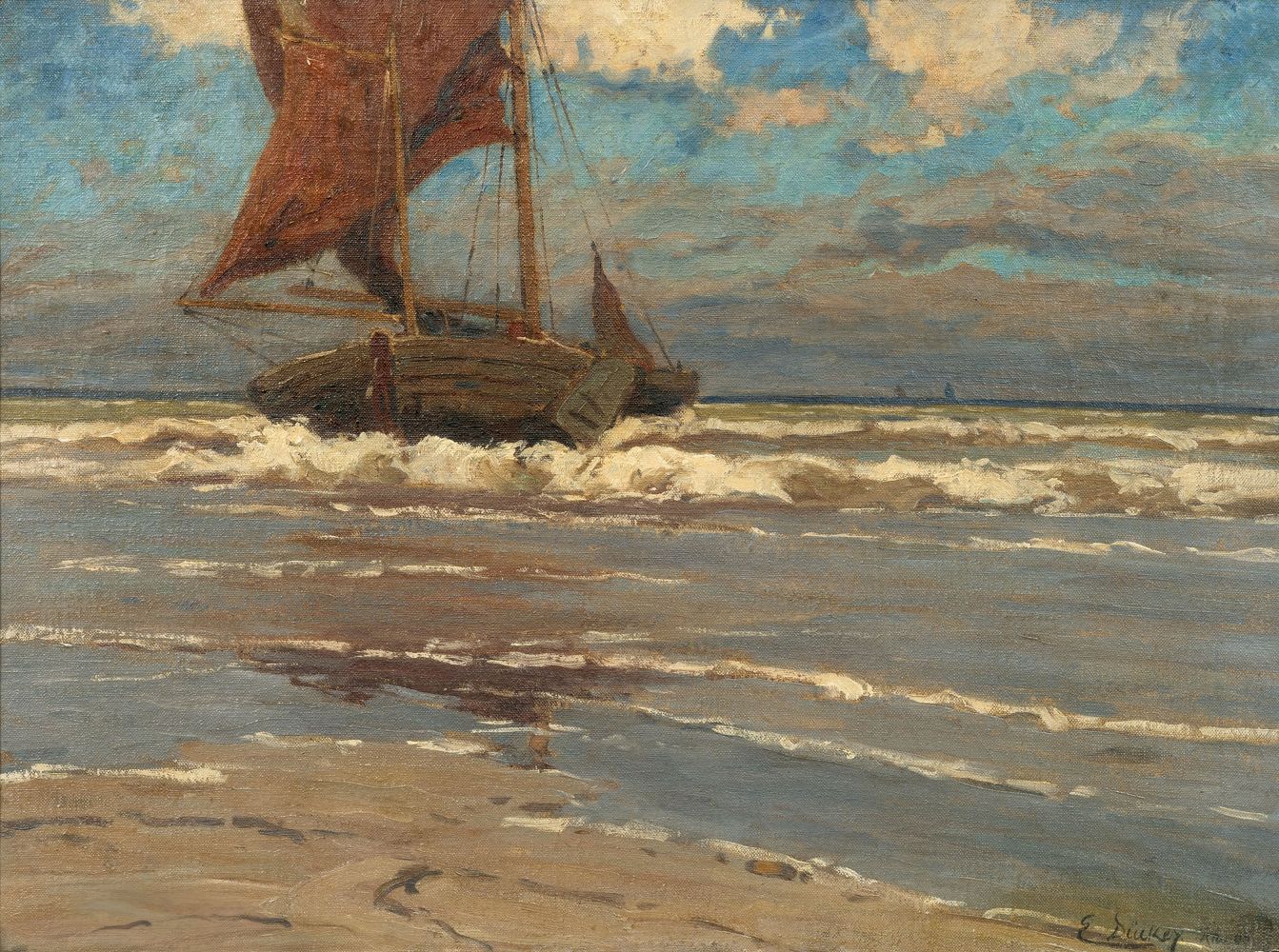 Eugen Dücker - Heimkehrende Fischer Heimkehrende Fischer