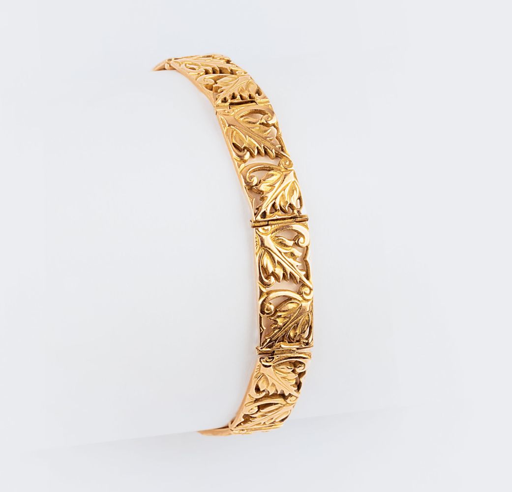 An Art-Nouveau Bracelet 'Thistle Frieze'