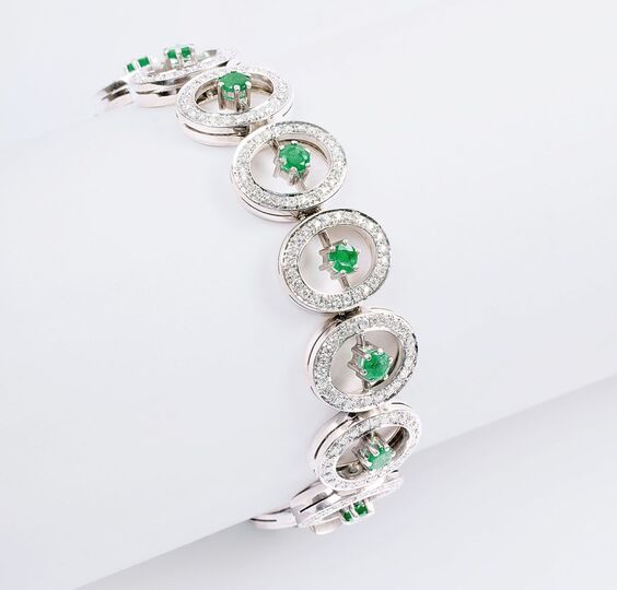 An Emerald Diamond Bracelet