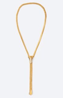 Außergewöhnliches 'Zip'-Goldcollier mit Brillant-Besatz