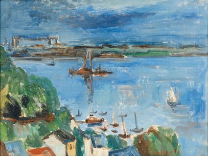 View from Blankenese onto the Elbe