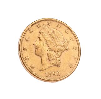 A Gold Coin '20 Dollars American Liberty Head 1899'