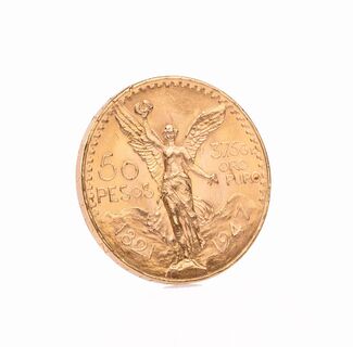 A Gold Coin '50 Pesos Centenario'