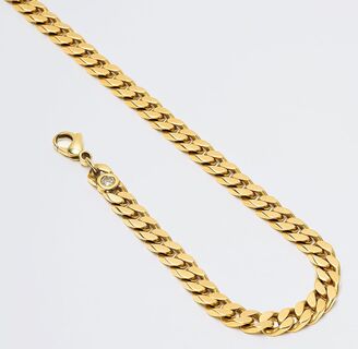 A Curb Chain Necklace with Solitaire Diamond