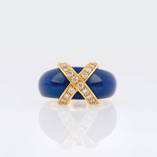 A Lapis Lazuli Ring with Diamonds