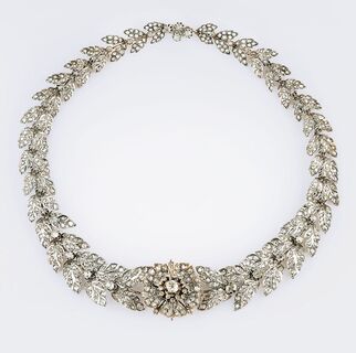 Prachtvolles Viktorianisches Blüten-Diamant-Collier