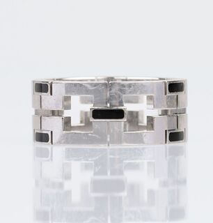 Cartier - Herren-Ring mit schwarzem Emaille 'Collection Baiser du Dragon' Herren-Ring mit schwarzem Emaille 'Collection Baiser du Dragon'