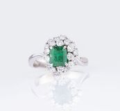 An Emerald Diamond Ring - image 1