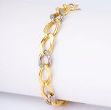 A Curb Chain Bracelet with Diamonds - image 2