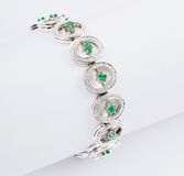 Smaragd-Brillant-Armband - Bild 1