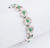 An Emerald Diamond Bracelet - image 1