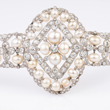 Hochkarätiges Jugendstil Diamant-Armband mit Naturperlen - Bild 2