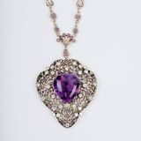 Jugendstil Amethyst-Diamant-Collier 'Mode de la Renaissance' - Bild 2