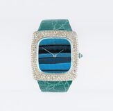 A Lady's Wristwatch with Diamonds 'Buckingham Peacock' - image 1