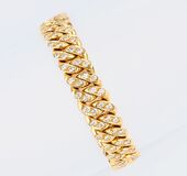 A Diamond Curb Chain Bracelet - image 1