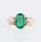 Feiner Smaragd-Diamant-Ring - Bild 1