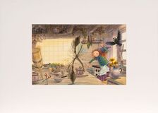 Drei Aquarelle: Die kleine Hexe: Ausflug mit Abraxas - Bild 5