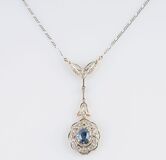 A Sapphire Diamond Necklace