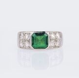 An Emerald Diamond Ring - image 1
