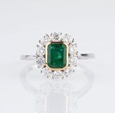 An Emerald Diamond Ring