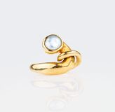 A Gold Ring the Mother-of-Pearl