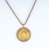A Coin Pendant on long Gold Necklace - image 2