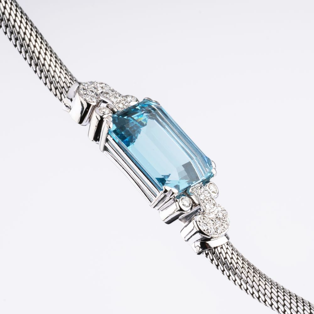 Diamant-Armband mit farbintensivem Aquamarin 'Santa Maria' - Bild 3