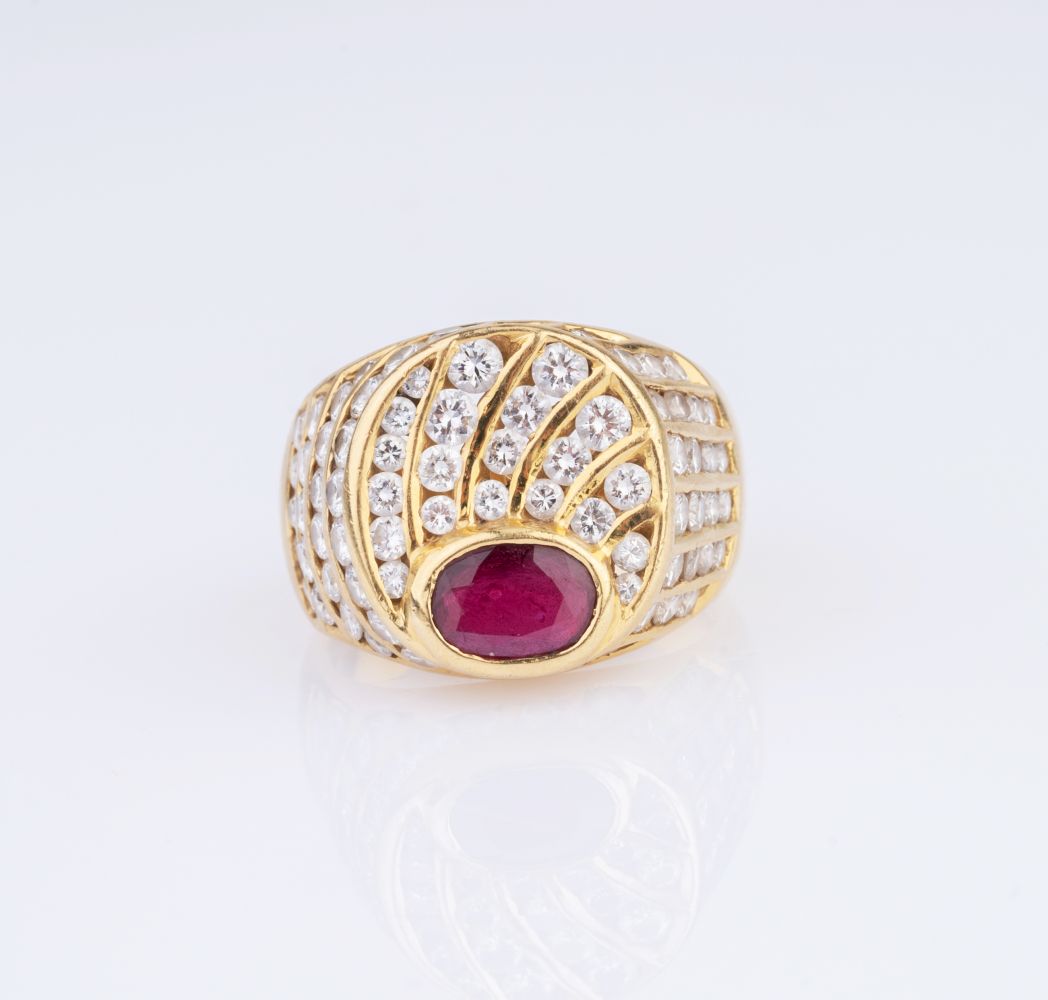 A Ruby Diamond Ring A Ruby Diamond Ring