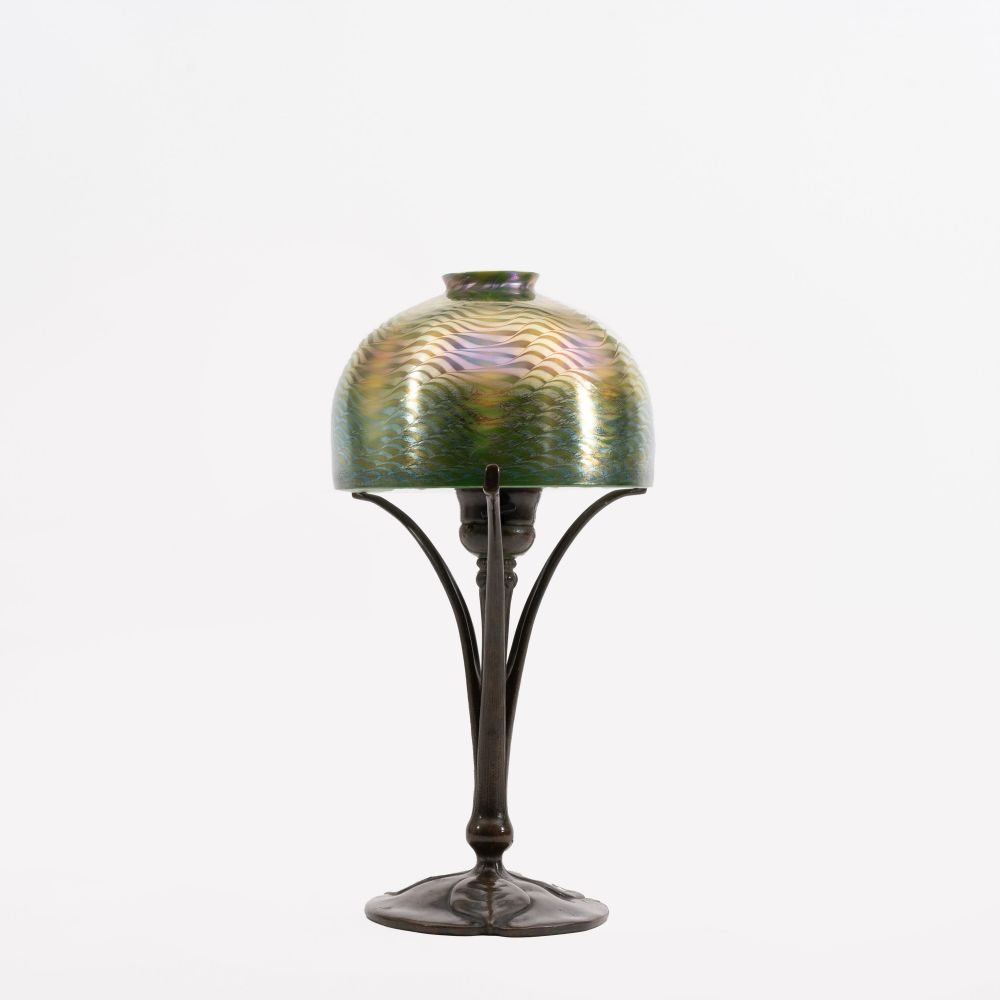 Louis Comfort Tiffany, Tiffany Studios - A Table Lamp with Favrile Shade A Table Lamp with Favrile Shade