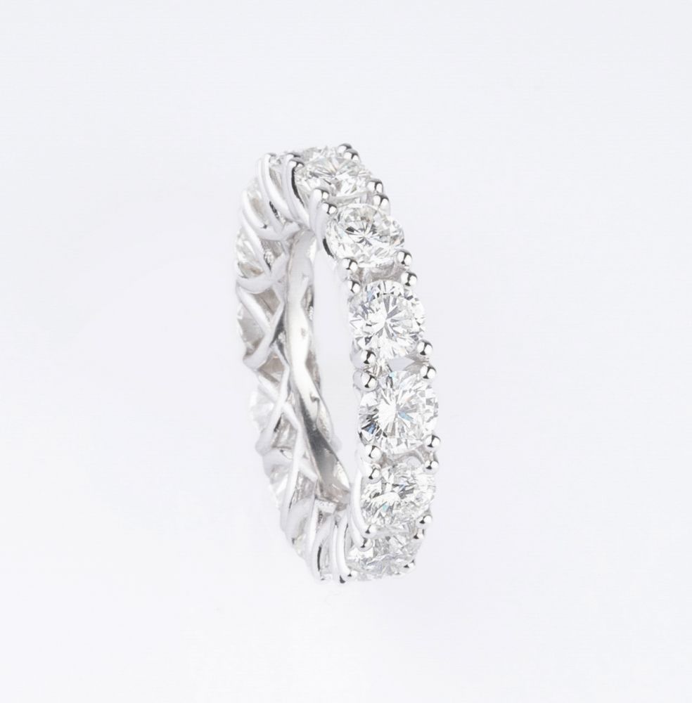 A fine-white Rivière Diamond Ring - image 2