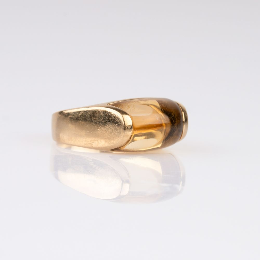 A Gold Ring with Citrine 'Tronchetto' - image 2