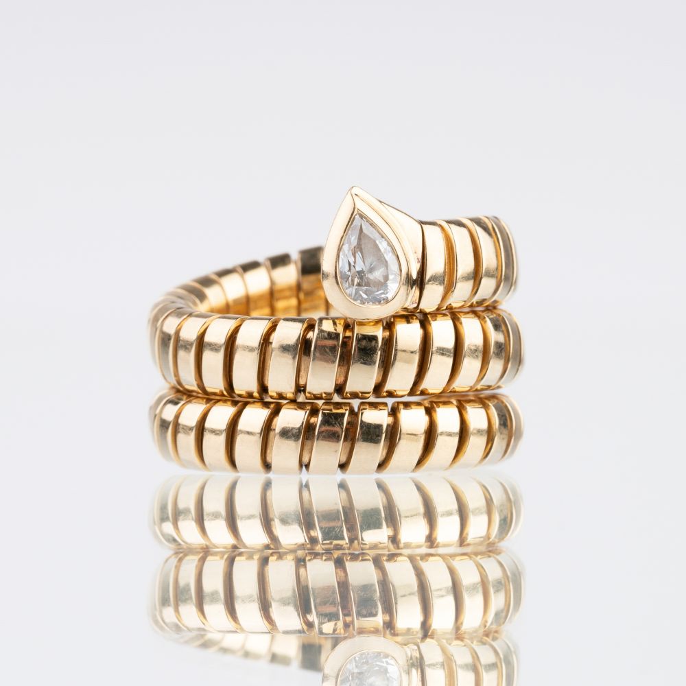 Gold-Ring mit Diamant 'Serpenti'