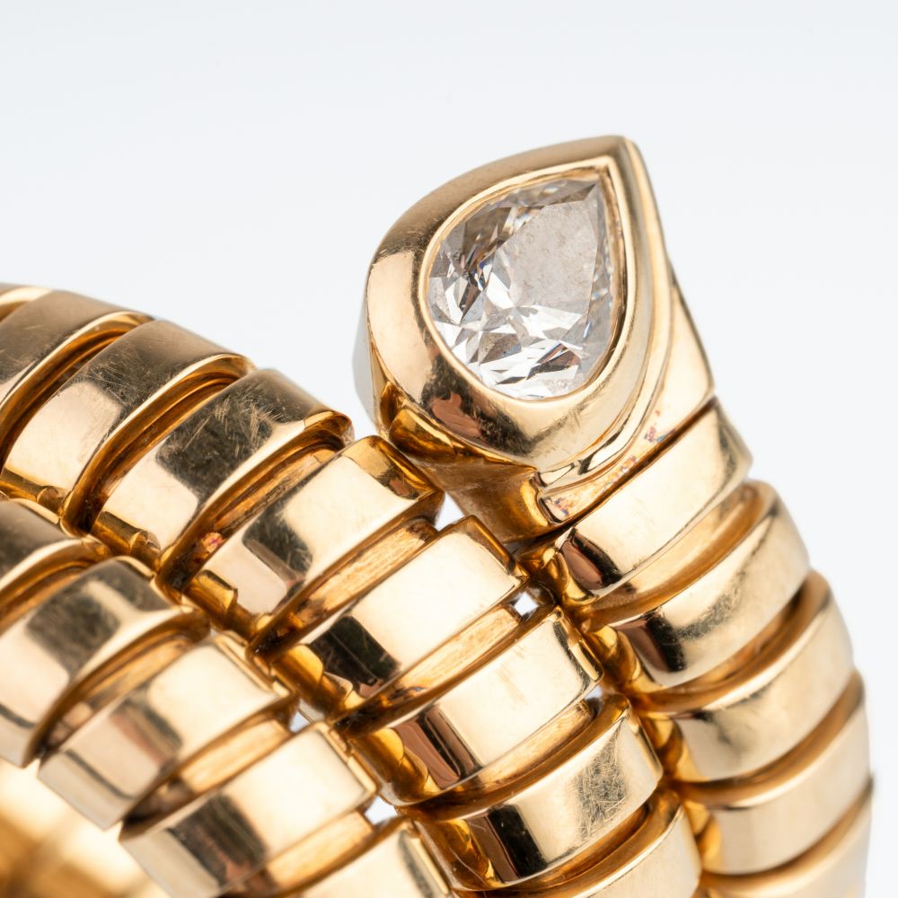 A Gold Ring with Diamond 'Serpentine' - image 3