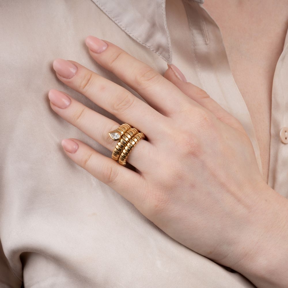 Gold-Ring mit Diamant 'Serpenti' - Bild 4
