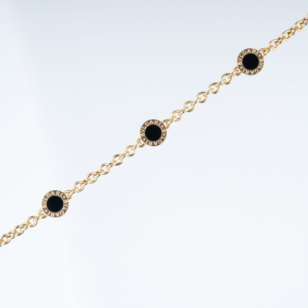 Gold-Collier mit Onyx 'Tubogas' - Bild 2