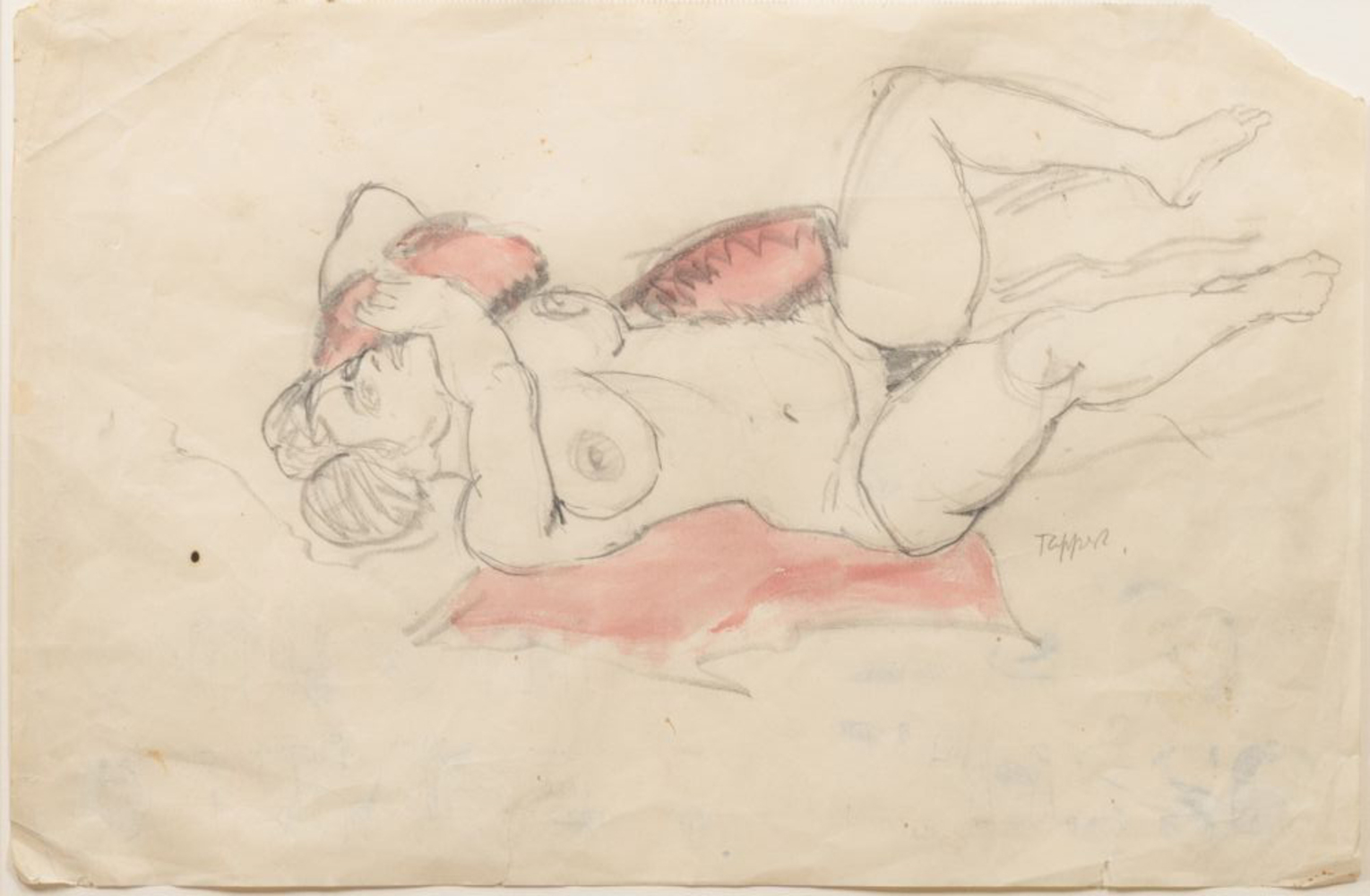 Georg Tappert - Betty mit rotem Kissen Betty mit rotem Kissen