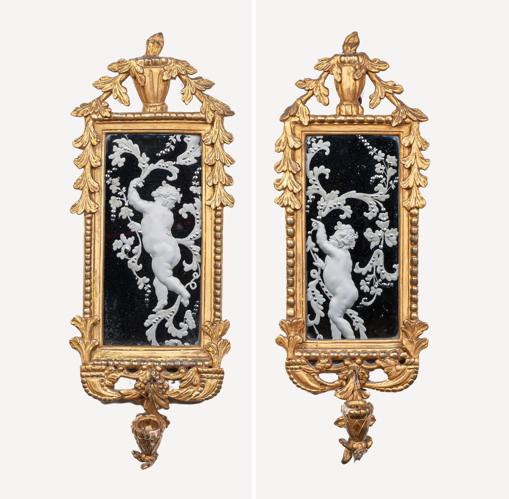 Paar Louis XVI Spiegel-Appliken Paar Louis XVI Spiegel-Appliken