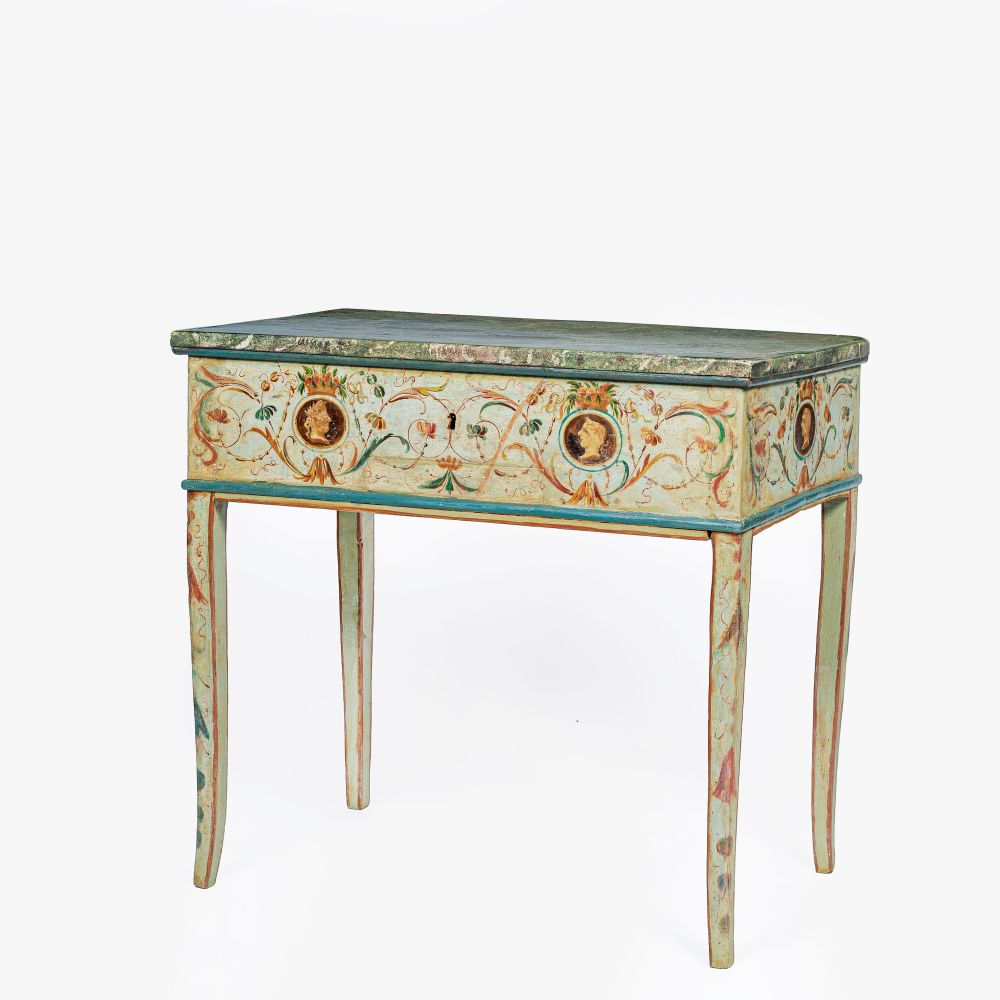 Gustavianischer Konsoltisch mit 'pompejanischer Malerei' Gustavianischer Konsoltisch mit 'pompejanischer Malerei'