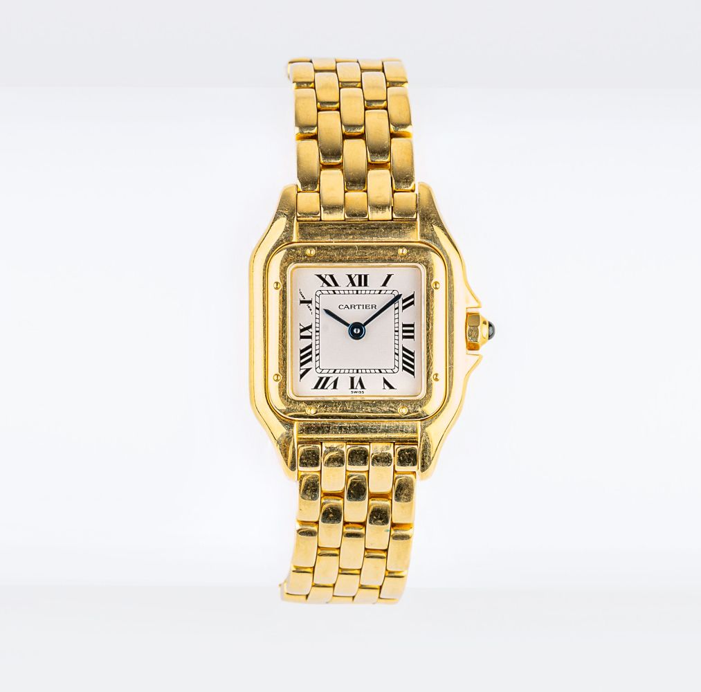 Cartier - A Lady's Wristwatch 'Panthère' A Lady's Wristwatch 'Panthère'