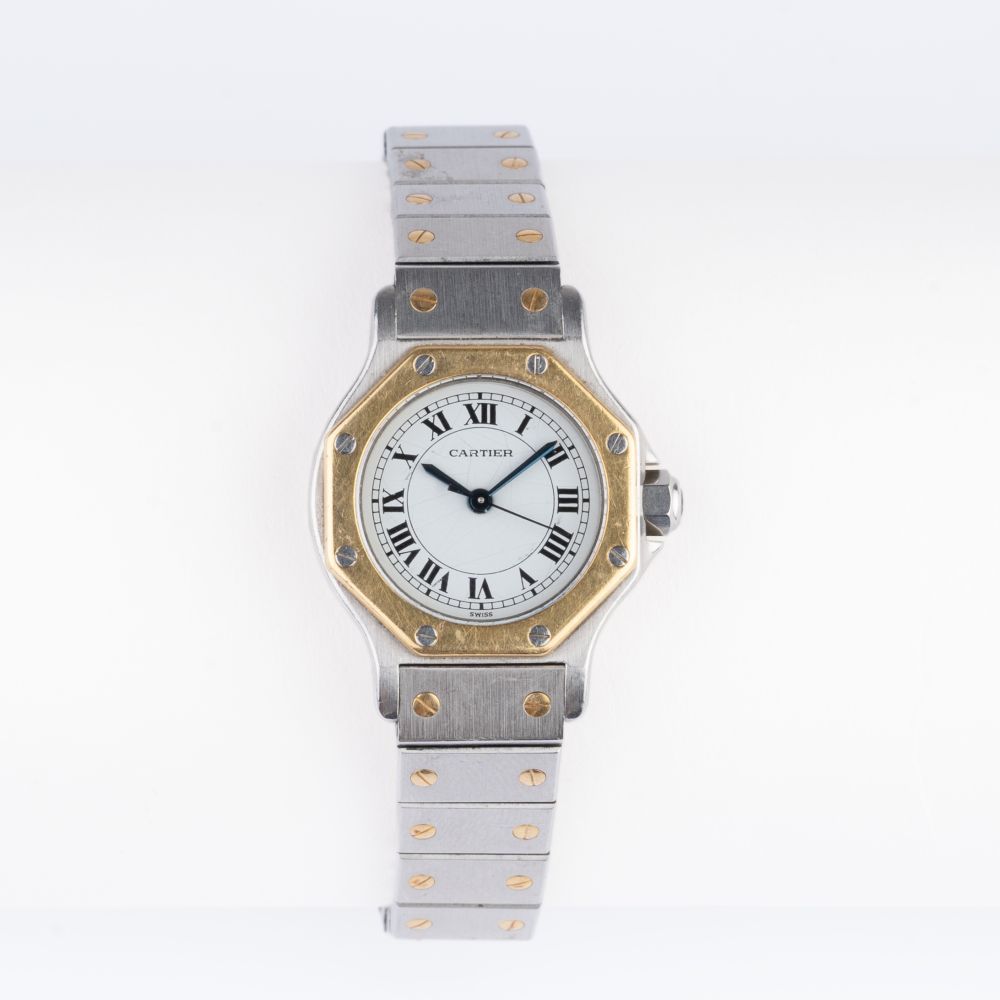 Cartier - A Lady's Wristwatch 'Santos' A Lady's Wristwatch 'Santos'