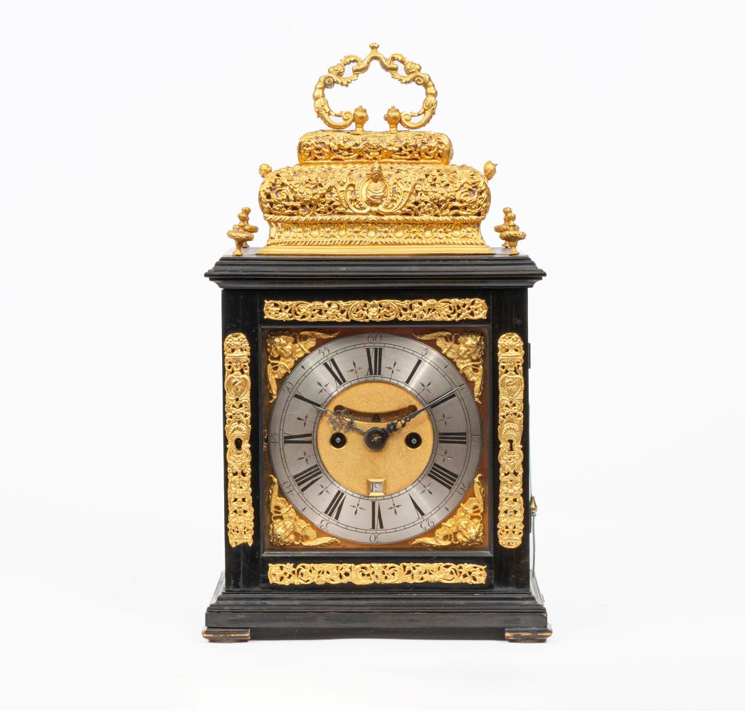 Stephen Asselin, London, erw. um 1700 - An early Queen Anne Double Basket Bracket Clock An early Queen Anne Double Basket Bracket Clock