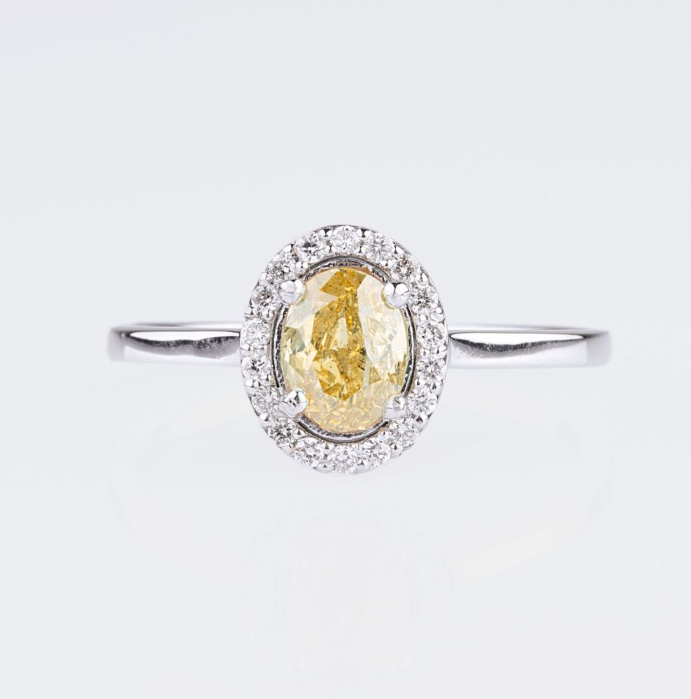 A Fancy Diamond Ring with small Diamonds A Fancy Diamond Ring with small Diamonds