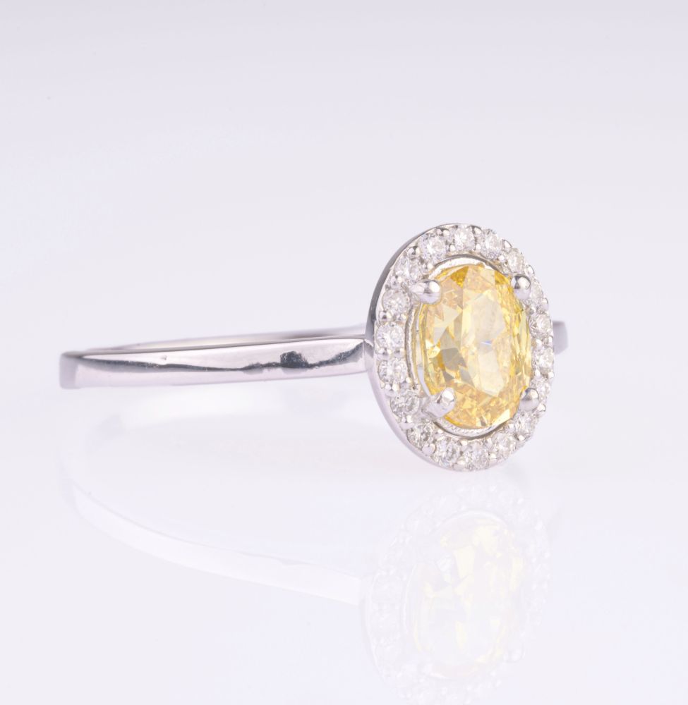 A Fancy Diamond Ring with small Diamonds - image 2