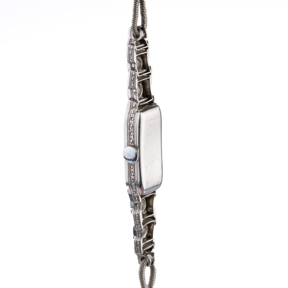 An Art-Déco Lady's Wristwatch with Diamonds - image 2