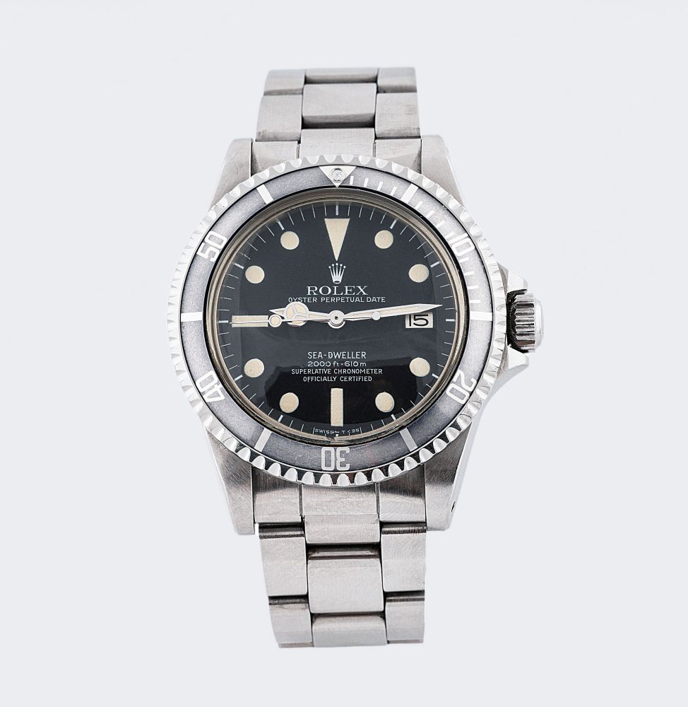 Seltene Herren-Armbanduhr 'Sea-Dweller - The Great White' Ghost Bezel