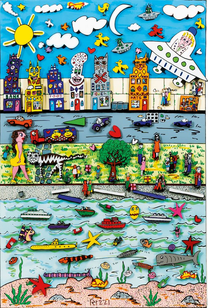 James Rizzi - Easy Living on a Sunny Sunday Afternoon Easy Living on a Sunny Sunday Afternoon