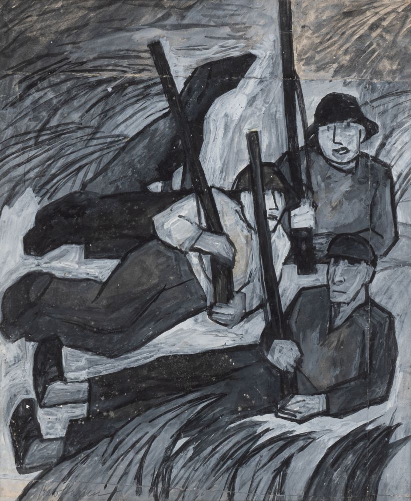 Käte Lassen - Zwei Motive: Arbeiter und Soldaten Zwei Motive: Arbeiter und Soldaten