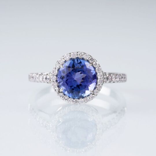 A Tanzanite Diamond Ring