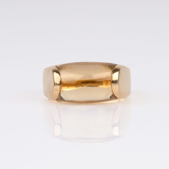 A Gold Ring with Citrine 'Tronchetto'