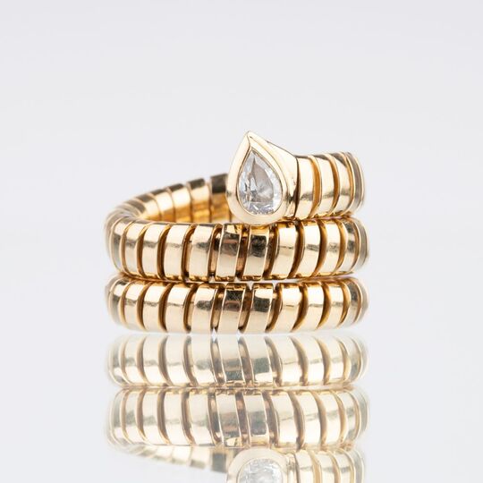 Gold-Ring mit Diamant 'Serpenti'